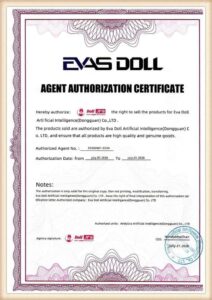 EvasDoll 正規販売認可証明書｜DollJP