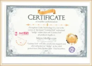 Galatea Doll DollJP authorization certificate