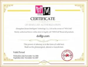 WM Doll DollJP authorization certificate