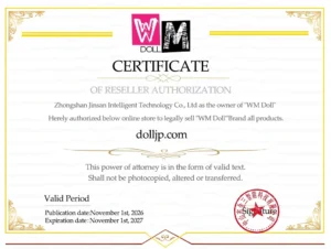 WM Doll DollJP authorization certificate